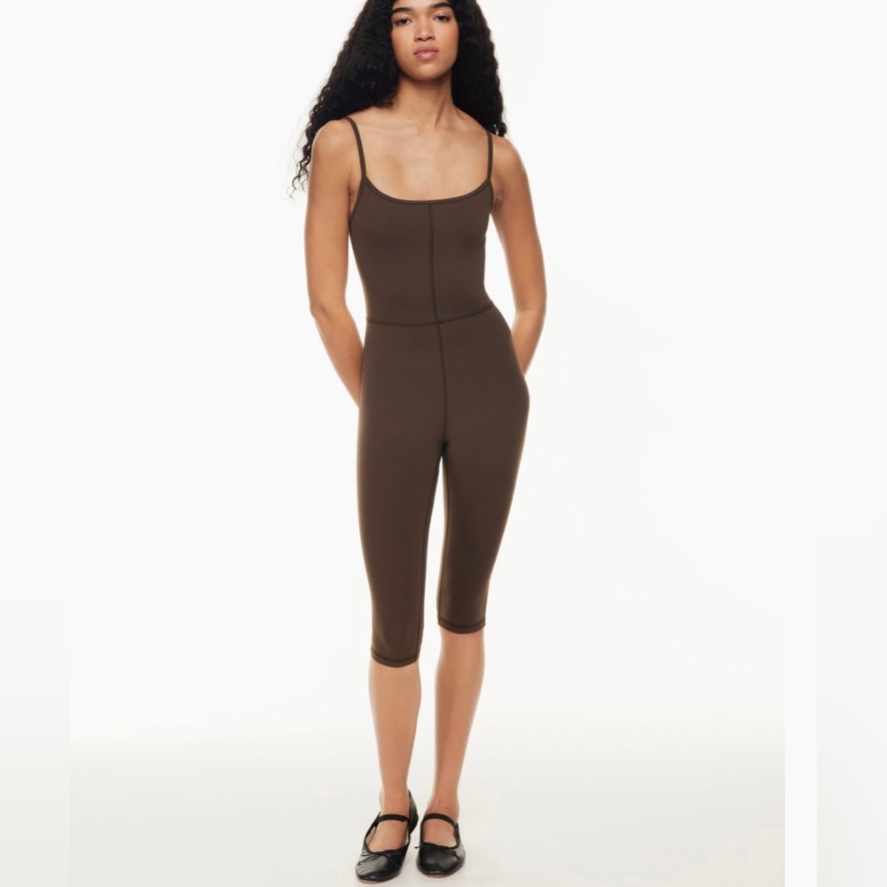 Wilfred Free divinity knee jumpsuit in mocha brown